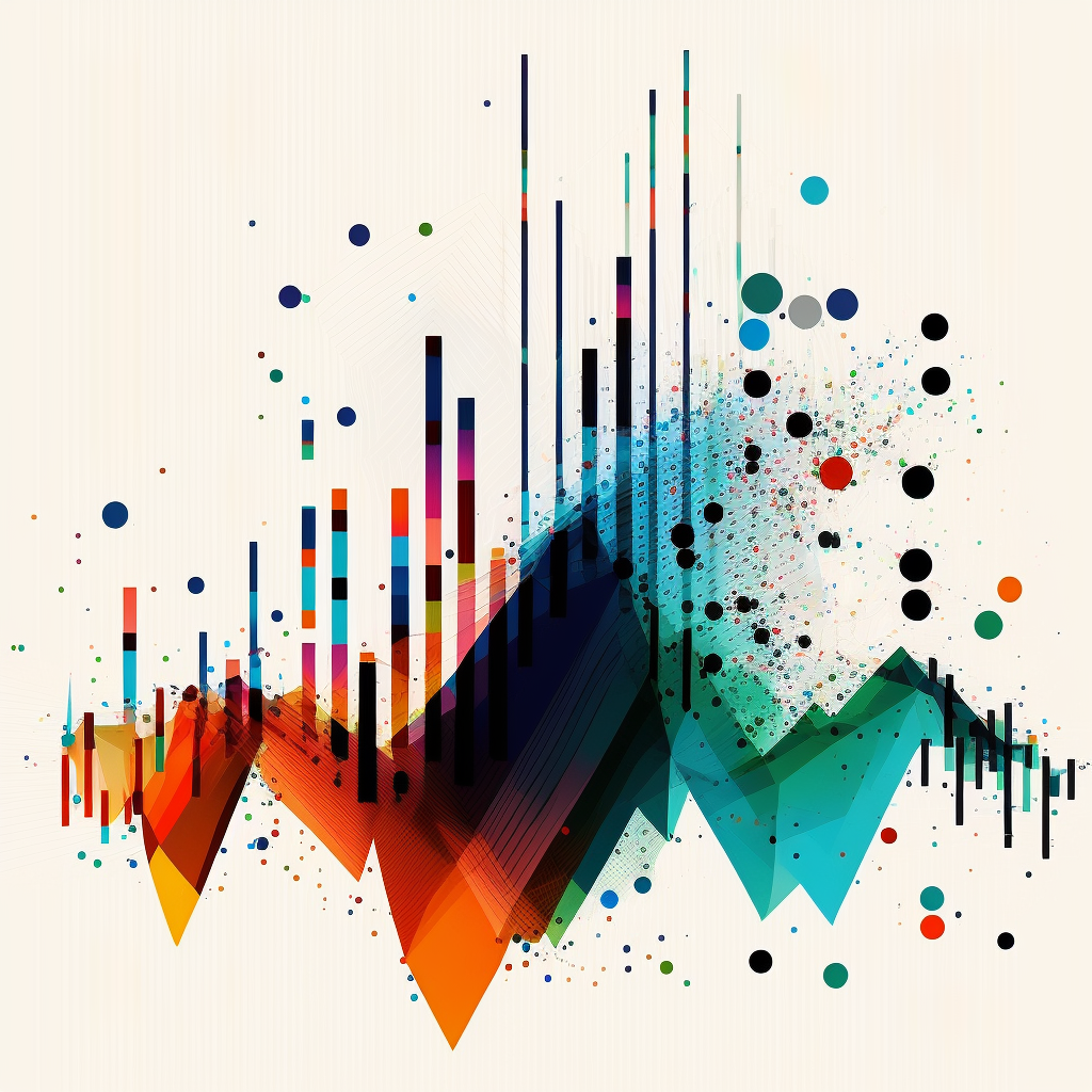 Abstract image using different charts and graphs