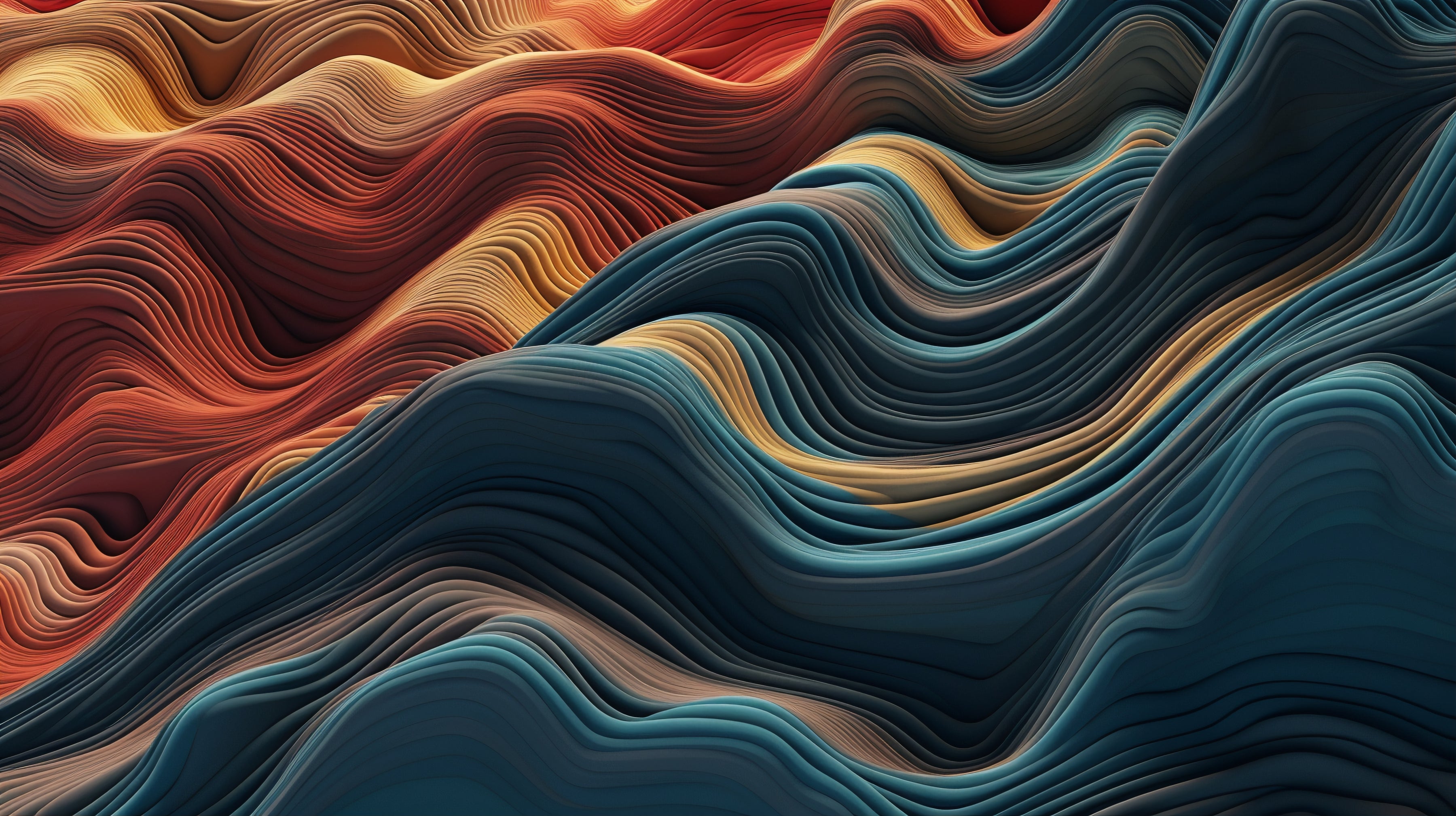 Abstract Sound Wave Art