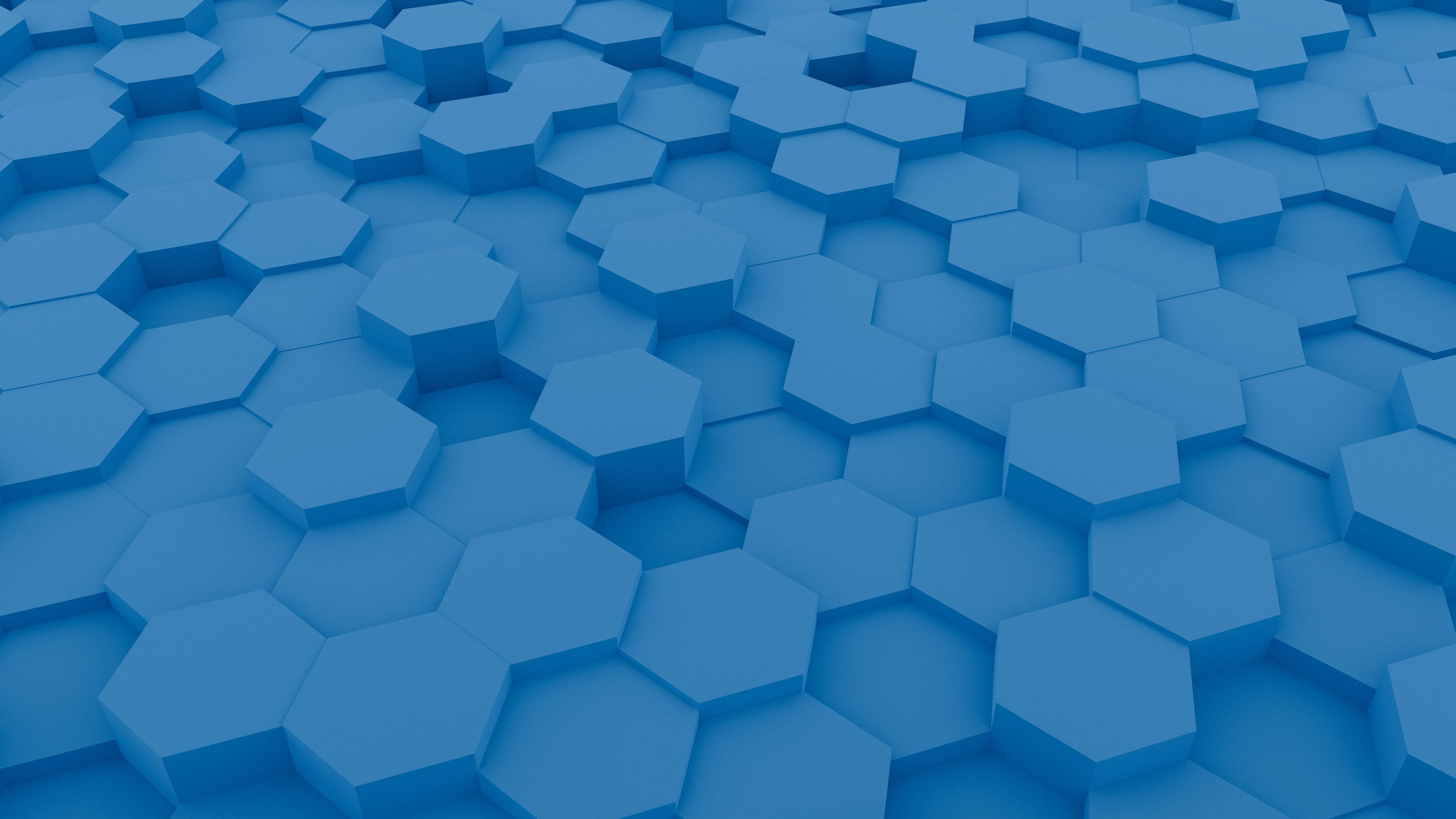 Photo by Pramod Tiwari - 3D, blue hexagonal tiles with varied heights